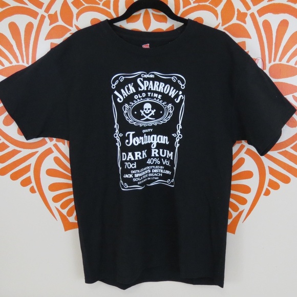 Hanes Other - Jack Sparrow's Dark Rum Black T-Shirt L